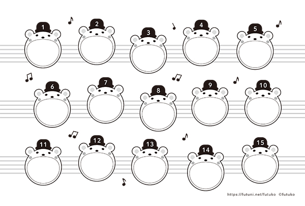 がんばりカード(15
日バージョン)白黒・塗り絵にも!